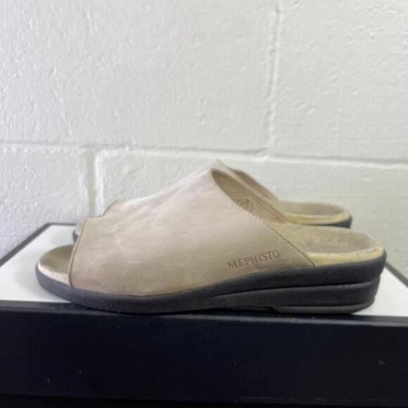 Mephisto Air Relax Sandals Slip On Beige Nubuck Leather Women's 41 EU/11 US - Picture 4 of 9